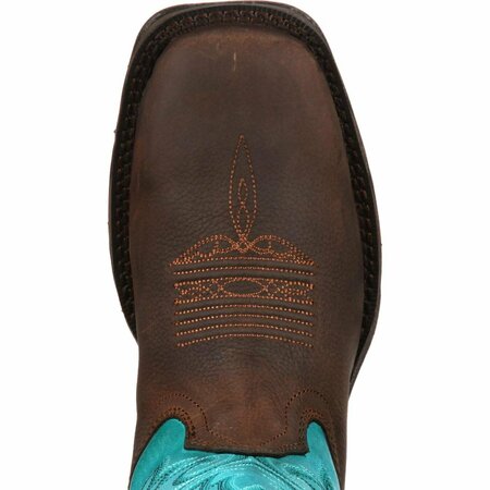 Durango Lady Rebel by Women's Bar None Western Boot, BROWN TURQUOISE, M, Size 8.5 DWRD016
